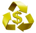 Recycle dollar Royalty Free Stock Photo