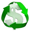 Recycle dollar Royalty Free Stock Photo
