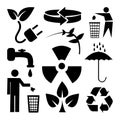 Recycle and ecology icons set great for any use. Vector EPS10.
