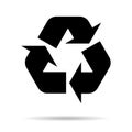 Recycle environment icon,Eco nature waste isolated with shadow, garbage ecology system Royalty Free Stock Photo