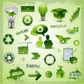 Recycle environment icons collection