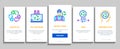 Recycle Factory Ecology Industry Onboarding Elements Icons Set Vector