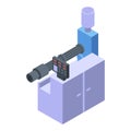 Recycle factory equipment icon, isometric style