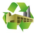 Recycle factory illustration design