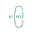 Recycle Faucet Typography Royalty Free Stock Photo