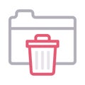 Recycle folder vector color line icon Royalty Free Stock Photo