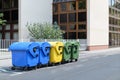 Recycle garbage bins Royalty Free Stock Photo