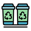 Recycle garbage icon vector flat Royalty Free Stock Photo