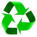 Recycle green ecology symbol on a white background