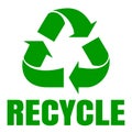 Recycle green . Sign of recycling. Waste recycling