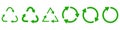 Recycle green vector icons. Recycle Recycling symbol. Vector illustration