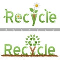 Recycle Headline Logos Royalty Free Stock Photo