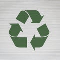 Recycle icon on book thick surface Royalty Free Stock Photo