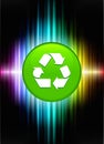 Recycle Icon Button on Abstract Spectrum Background Royalty Free Stock Photo