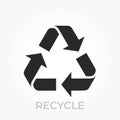 Recycle icon. environmental management and eco friendly symbol. isolated vector image