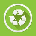 Recycle icon great for any use. Vector EPS10. Royalty Free Stock Photo