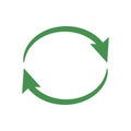 Recycle icon. Green ecological sign. Protect planet. Vector illustration for design.