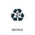 Recycle icon. Monochrome simple Sustainability icon for templates, web design and infographics