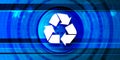 Recycle icon optimum prime digital smart blue banner background abstract futuristic motion illustration