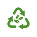 Recycle icon, Recycle Recycling symbol. Vector illustration. Isolated on white background Royalty Free Stock Photo