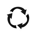 Recycle icon, Recycle Recycling symbol. Vector illustration. Isolated on white background Royalty Free Stock Photo