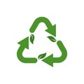 Recycle icon, Recycle Recycling symbol. Vector illustration. Isolated on white background Royalty Free Stock Photo