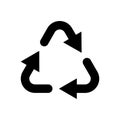 Recycle icon, Recycle Recycling symbol. Vector illustration. Isolated on white background Royalty Free Stock Photo