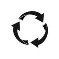 Recycle icon, Recycle Recycling symbol. Vector illustration. Isolated on white background Royalty Free Stock Photo