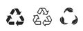 Recycle icon set. ecology, eco friendly and environmental management symbols. isolated vector images Royalty Free Stock Photo