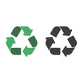 Vector recycle icons. Royalty Free Stock Photo
