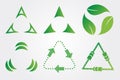 Recycle icon set. Set of symbols and signs for the design of packaging products. Royalty Free Stock Photo