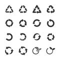 Recycle icon set, vector eps10 Royalty Free Stock Photo