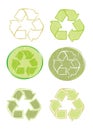 Recycle icon set vector illust Royalty Free Stock Photo