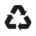 Recycle icon vector. Style is flat symbol. Recycling symbol illustration isolated on the white background Royalty Free Stock Photo