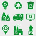 Recycle icons set