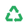 Recycle isolated icon. Protection nature resoures. Recycling symbol ecology. Green eco sign