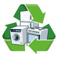 Recycle large electronic appliances Royalty Free Stock Photo