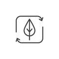 Recycle Leaf outline icon