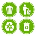 Recycle littering icon