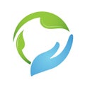 Recycle logo, circle, natural, green, leaves, Royalty Free Stock Photo