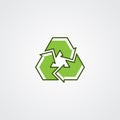 Recycle logo or icon vector design