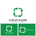 Recycle logo template or icon vector design. Royalty Free Stock Photo