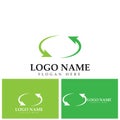 Recycle logo template or icon vector design. Royalty Free Stock Photo