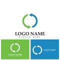 Recycle logo template or icon vector design. Royalty Free Stock Photo