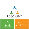 Recycle logo template or icon vector design. Royalty Free Stock Photo