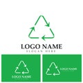 Recycle logo template or icon vector design. Royalty Free Stock Photo