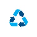 Recycle logo , trash logo vector Royalty Free Stock Photo