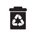Recycle logo , trash logo vector Royalty Free Stock Photo