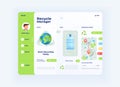 Recycle manager tablet interface vector template