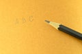 Recycle notebook and wooden pencil Royalty Free Stock Photo